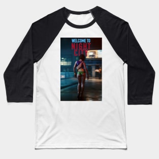 Cyberpunk 2077 Welcome To Night City Baseball T-Shirt